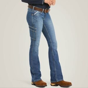 NWT Ariat | Rebar Mid Rise Raven DuraStretch In Sofia Boot Cut Jean Womens 31R